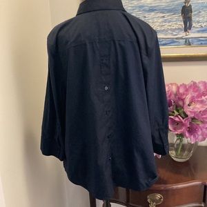 💥FINAL PRICE💥 chico's Button-Back Navy Tunic Size 2 (Medium)